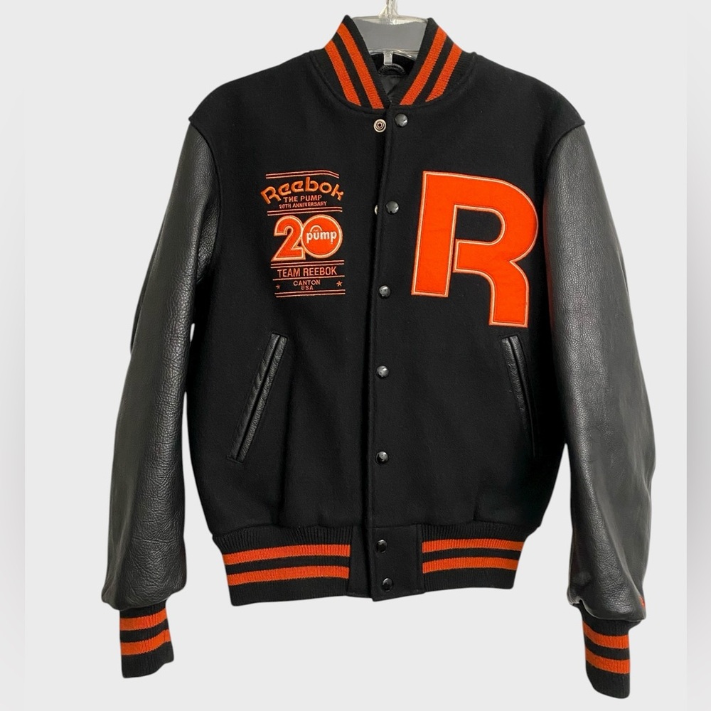 Reebok Pump 20th Anniversary Varsity Letterman Jacket Men's Size S Made in USA